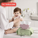 BC babycare Baby Wipes, 200-150mm, Water Baby Diaper Wipes, Hypoallergenic, Flip-Top Packs 20s / 80s