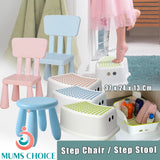 Mums Choice Step Stool / Kids Stool / Household Non-slip Increased Stool Children's Hand Washing Step