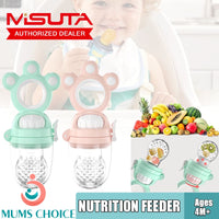 Misuta Baby Silicone Food Feeder /Fruit Feeder (With Size S / M / L Replaced teats of different Size )