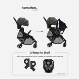 Hamilton XL Travel System (Stroller + Infant Car Seat - Grey + Adapter)