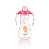 Pigeon Tall Straw Bottle Blue & Pink