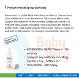 BioCair BC-65 BioActive HFMD /  Disinfectant Anti-Bacterial Pocket Spray 50ml (2 Bottle ) BABY FAST