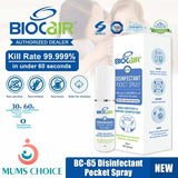 BioCair BC-65 BioActive HFMD /  Disinfectant Anti-Bacterial Pocket Spray 50ml (2 Bottle ) BABY FAST