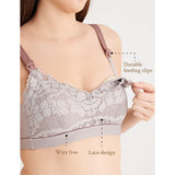 Bmama Super Soft Latex Lace Wireless Nursing Bra