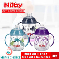 Nuby Tritan Clik-It Grip N' Sip Combo Trainer Cup