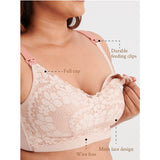 Bmama Plus Size / Big Cup Lace Wireless Nursing Bra - BR7102