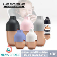 Heorshe Antibacterial Ultra Wide Neck Silicone Bottle |160ml 240ml