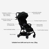 Hamilton X1 Plus Travel System (Stroller + Zeno Plus Infant Car Seat - Black)