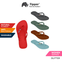 New Arrival Fipper Natural Rubber Slipper Glitter Series