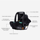 Hamilton X1 Plus Travel System (Stroller + Zeno Plus Infant Car Seat - Black)