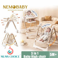 Mums Choice 2 In 1 High Chair With Swing