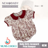 Nemobaby Ins Infant Baby Girls Jacquard Print Romper Size 66