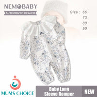 Nemobaby Flora Print Long Sleeve Baby Romper