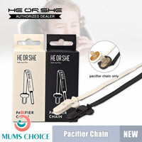 Heorshe Pacifier Chain Black White